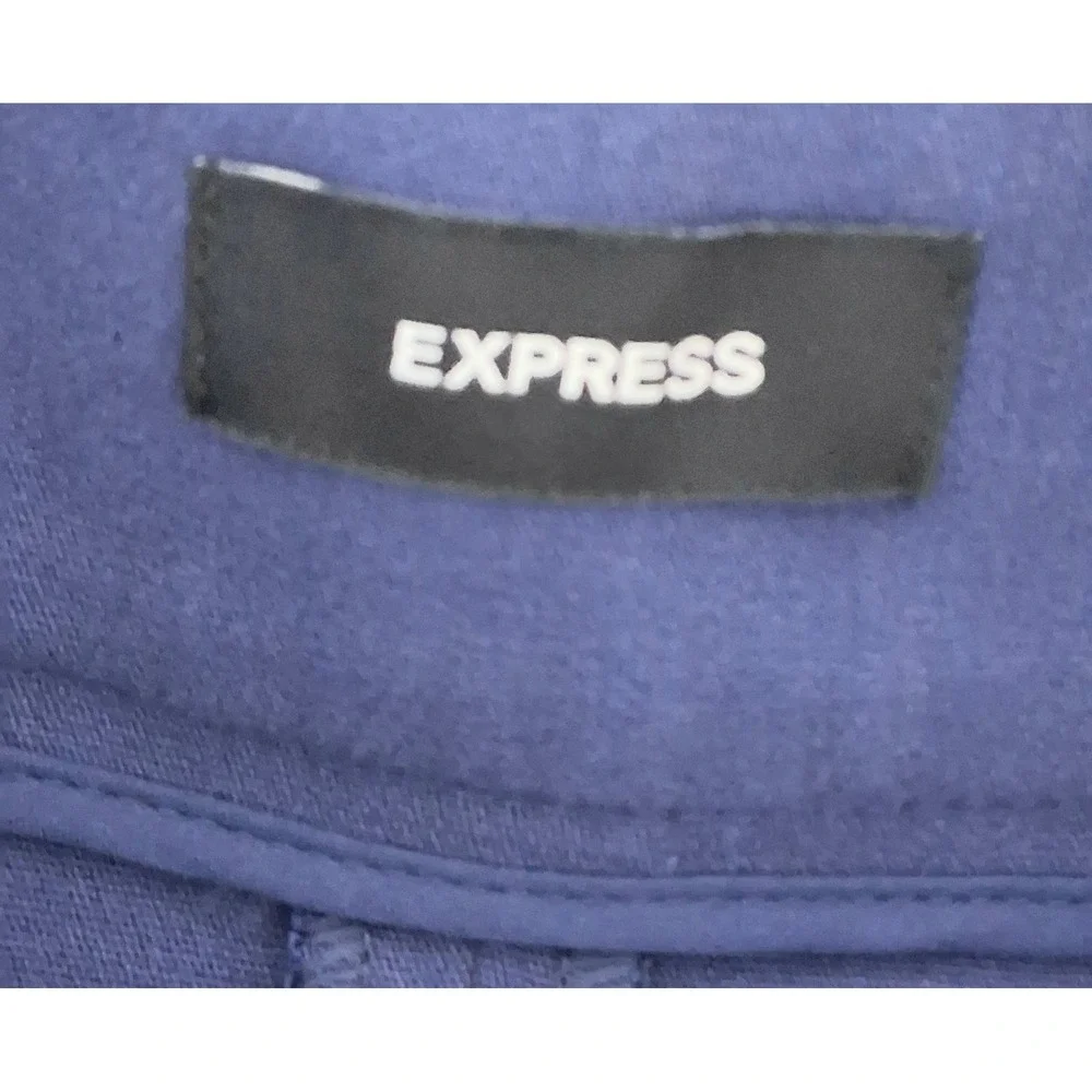 Express Women's Wide Leg Cargo Pants in Navy Blue
